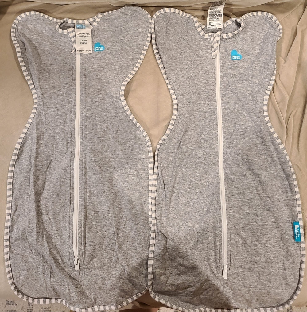 Three newborn love to dream swaddles